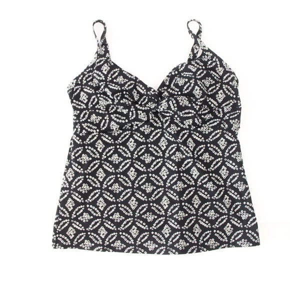 Lands' End Swimsuit sz 8 Women Tankini Top Underwire Swimming - Picture 1 of 7